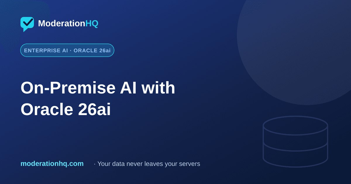 On-Premise AI with Oracle 26ai: Ask Your Business Data — Without It Leaving Your Building