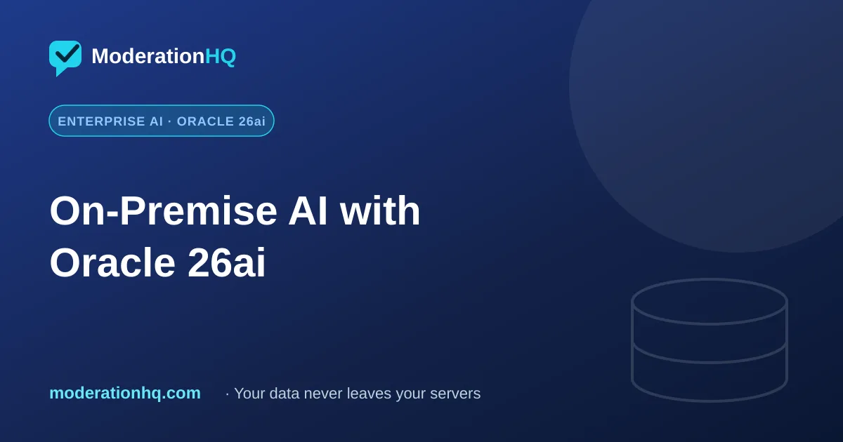 On-Premise AI with Oracle 26ai: Ask Your Business Data — Without It Leaving Your Building